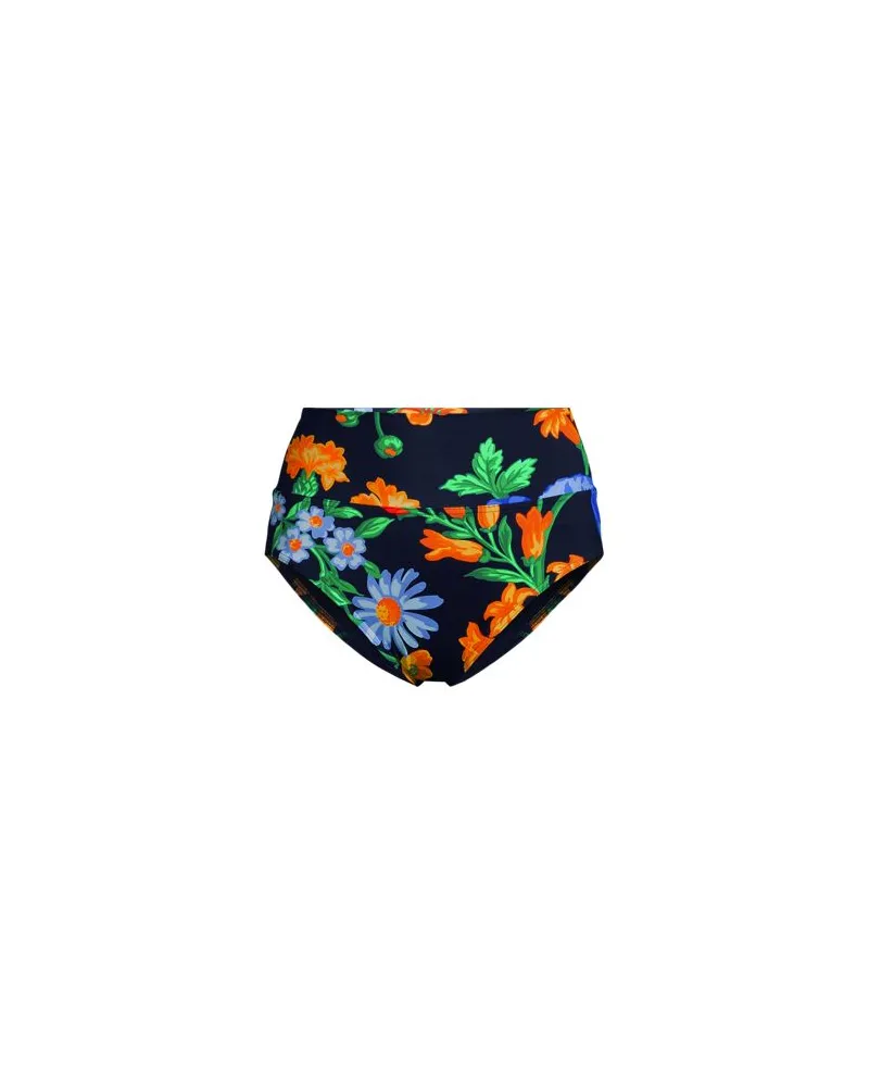 Lands' End Bikinihose zum Umschlagen, High Waist,, Damen, Größe plus, Blau, Elasthan/Nylon-Mischung, by Blau
