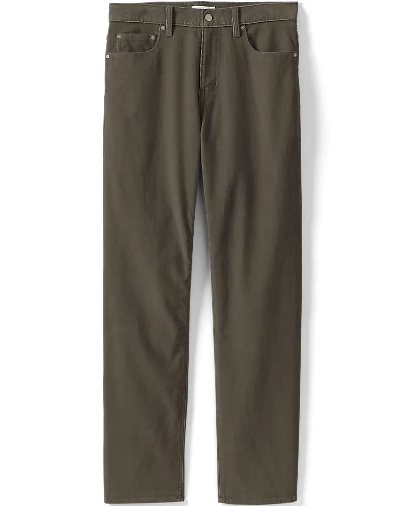 Lands' End Classic Fit Feincordhose, Herren, Größe regular, Grün, Elasthan/Baumwoll-Mischung, by Grün