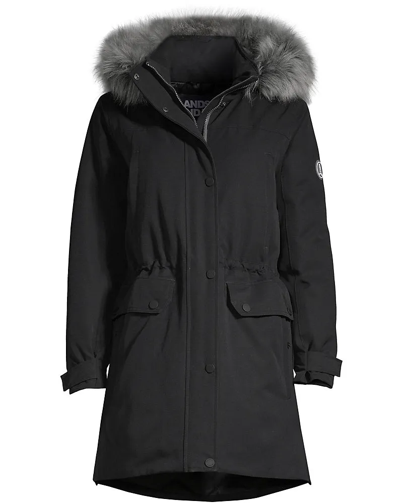 Lands' End Expeditions-Daunenparka, Damen, Größe plus, Schwarz, Polyester, by Schwarz