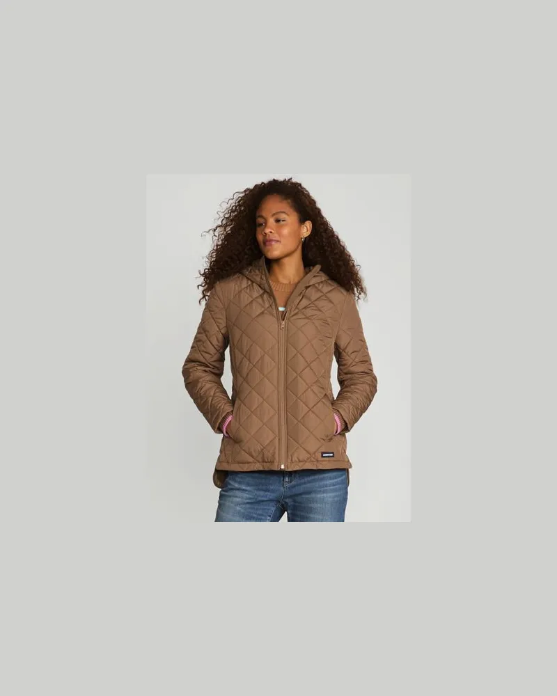 Lands' End FeatherFree Steppjacke, Damen, Größe:40-42 regular, Braun, Polyester, by Braun