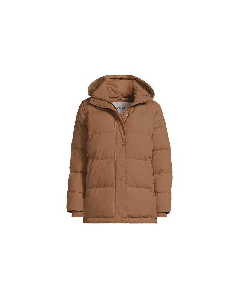 Lands' End Wasserabweisende Daunenjacke, Damen, Größe regular, Beige, Nylon, by Beige