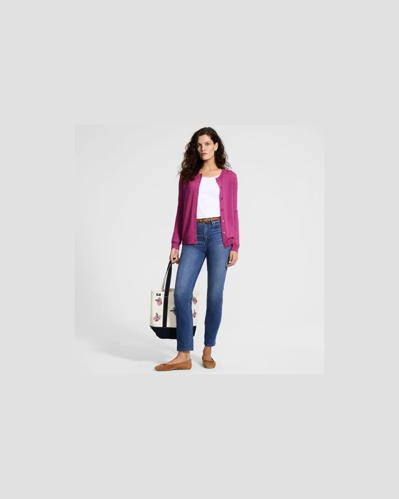 Lands' End Merino-Cardigan, Damen, Größe petite, Pink, Wolle, by Pink