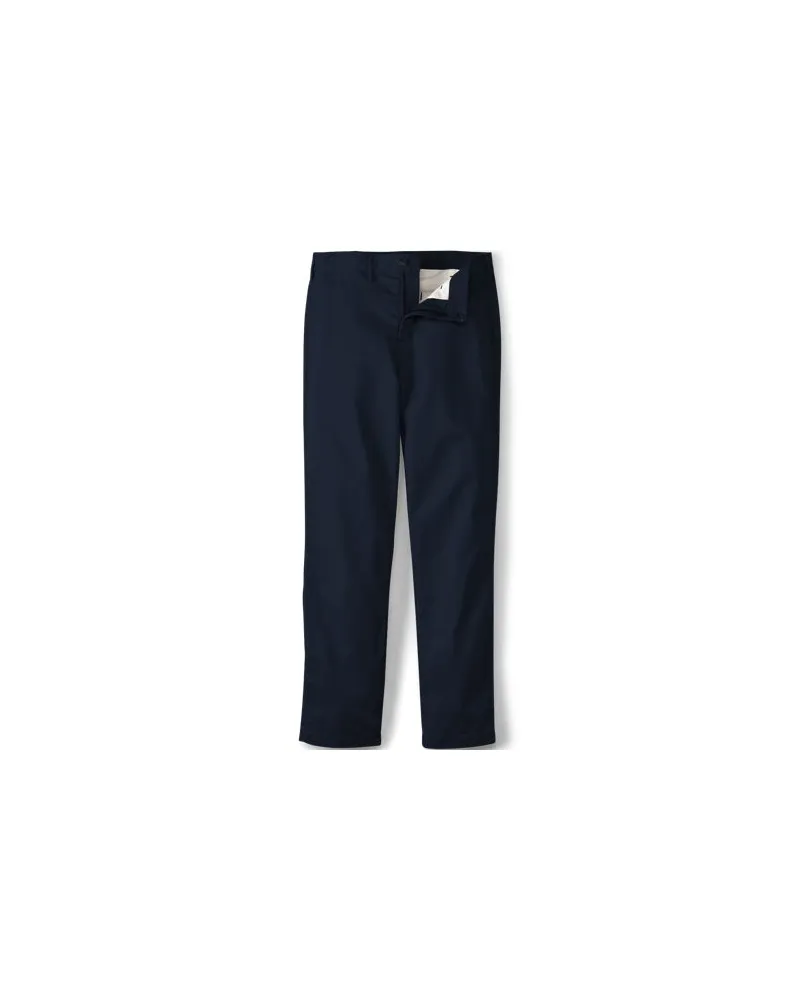 Lands' End Classic Fit Chinohose TRAVEL, Herren, Größe regular, Blau, Baumwoll-Mischung/Polyester-Mischung, by Blau
