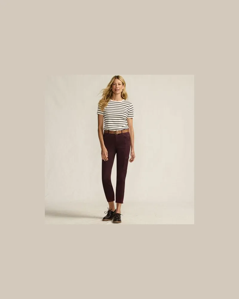 Lands' End 7/8-Cargohose aus Lyocell-Mischung Mid Waist, Damen, Größe regular, Lila, Baumwolle/Baumwoll-Mischung, by Lila