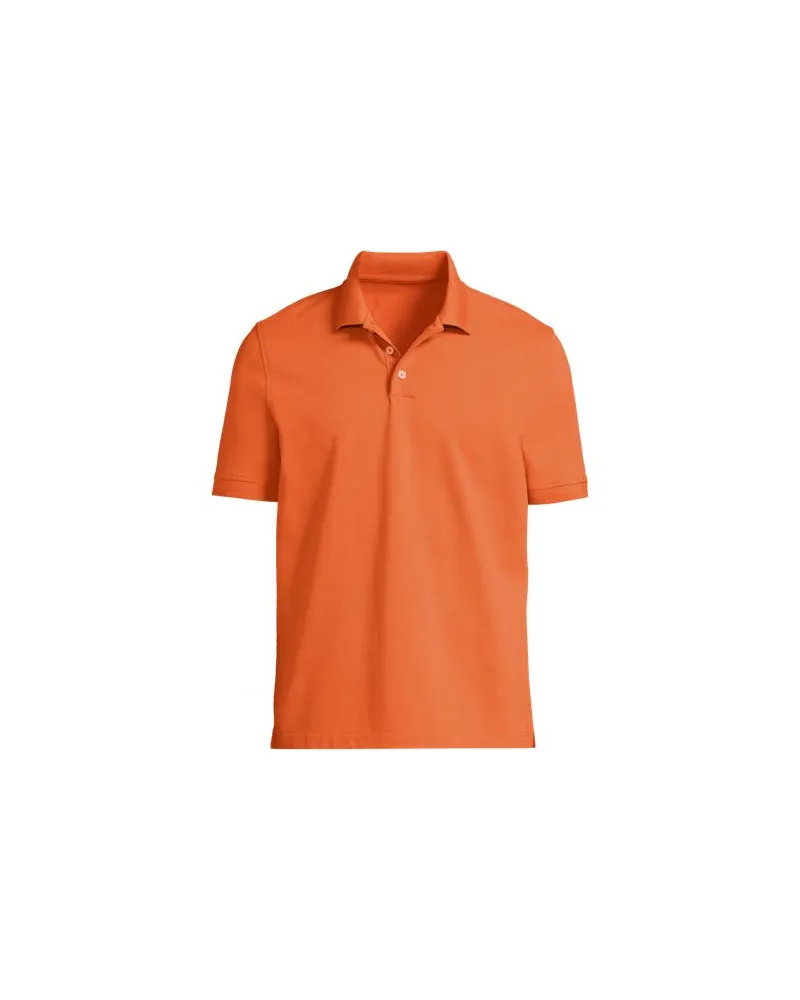 Lands' End Performance Piqué-Poloshirt, Herren, Größe:60 regular, Orange, Baumwoll-Mischung, by Orange