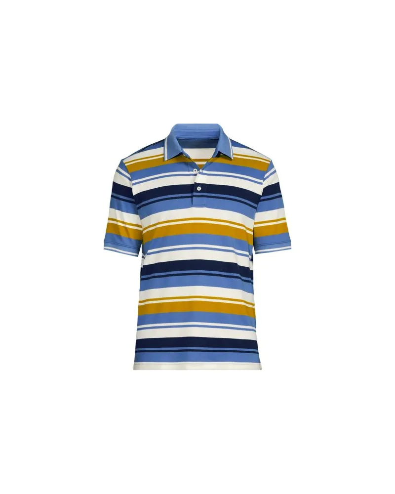 Lands' End Supima Kurzarm-Polo, Classic Fit, Herren, Größe:44-46 regular, Gelb, Baumwolle, by Gelb