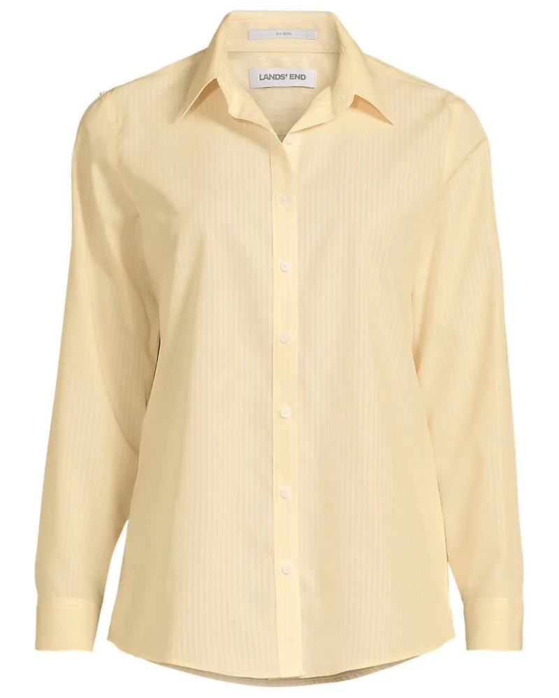 Lands' End Bügelfreie Baumwoll-Bluse, Damen, Größe:34 regular, Gelb, Baumwolle, by Gelb
