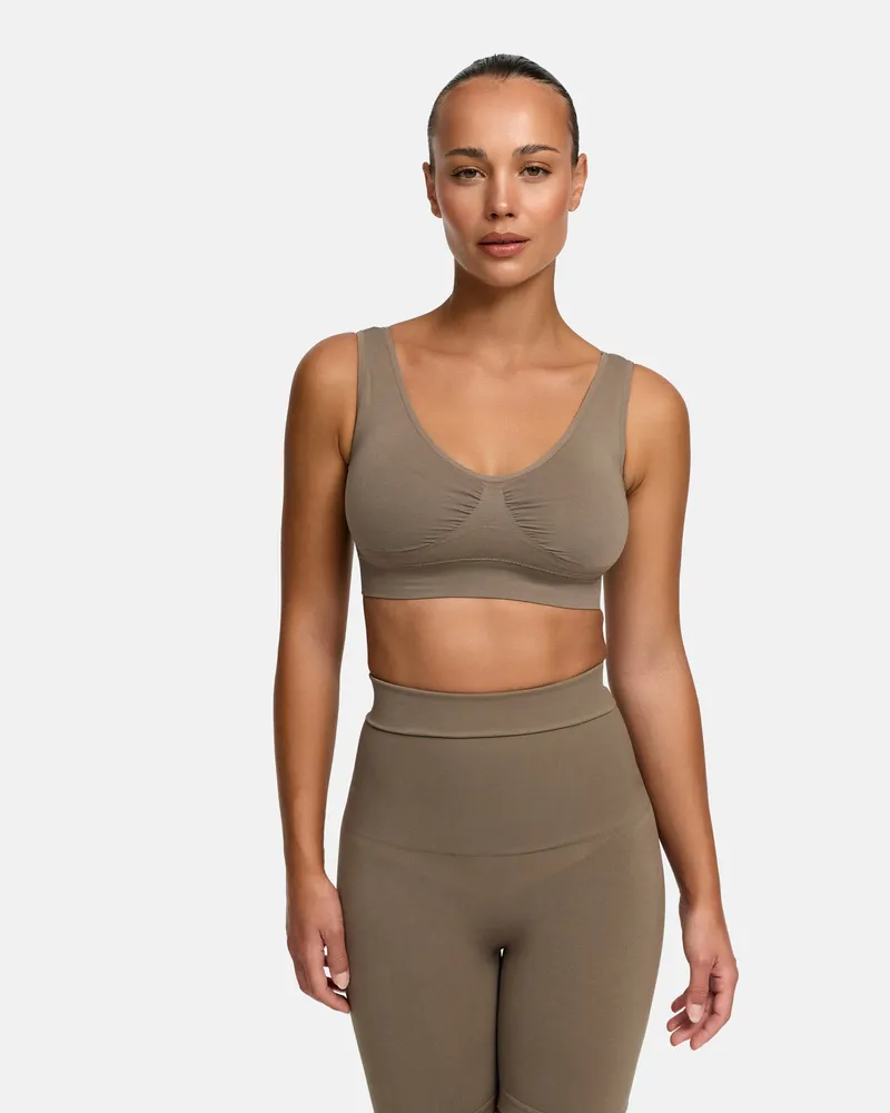 creamy fabrics Comfy Bra - Taupe / S 
