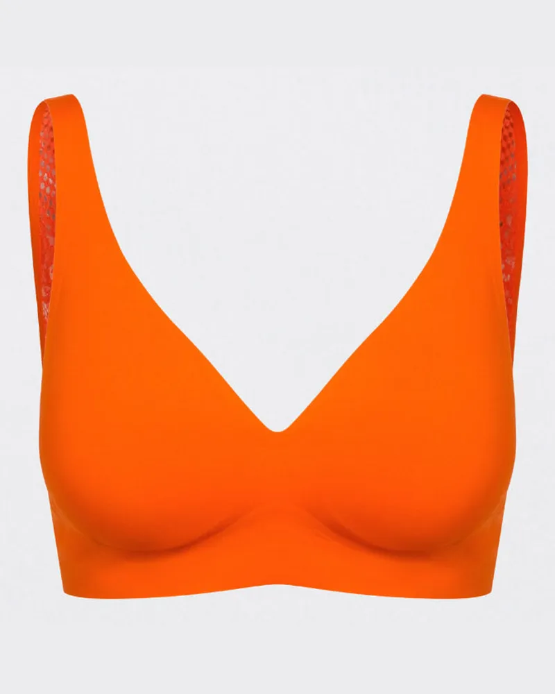 creamy fabrics Comfort Push up BH mit Spitze - Weiß / XL 