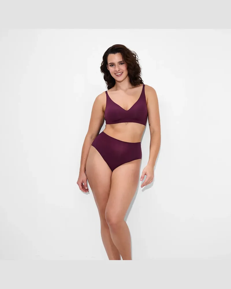 creamy fabrics High-Waist Slip | 3er Pack (#2) - WSV - Burgundy / XL 
