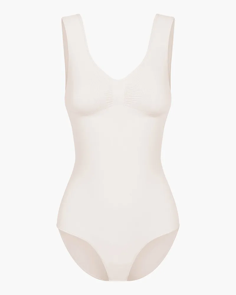 creamy fabrics Tank Bodysuit Sculpting Shapewear mit Slip (#2) - Web Surf Blue / S 