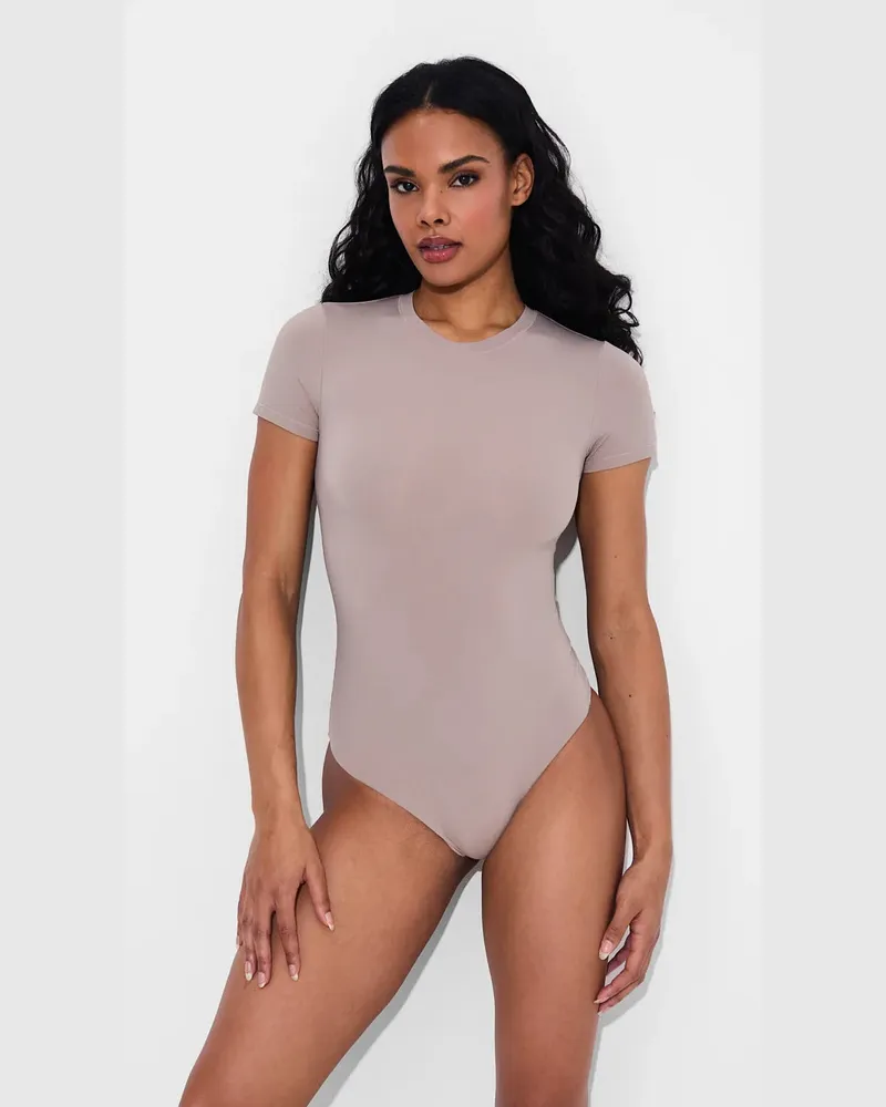 creamy fabrics T-Shirt Bodysuit - Rose Wood / 2XL 
