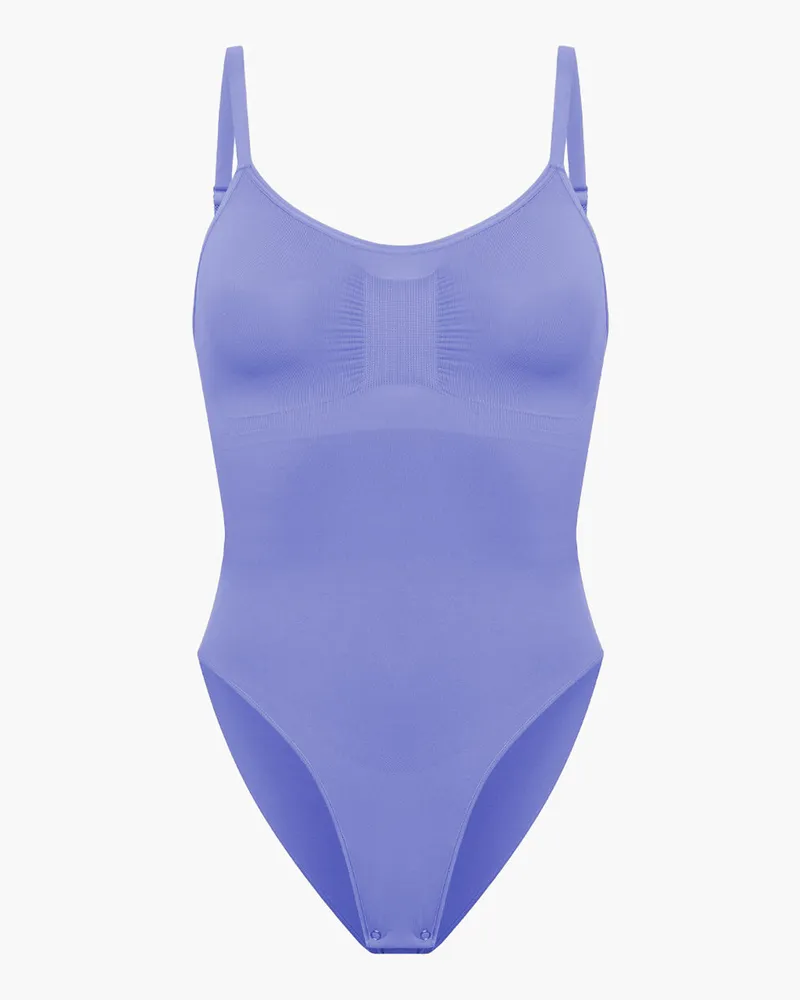 creamy fabrics Bodysuit Sculpting Shapewear mit Slip (#2) - Soft Violet / 5XL 