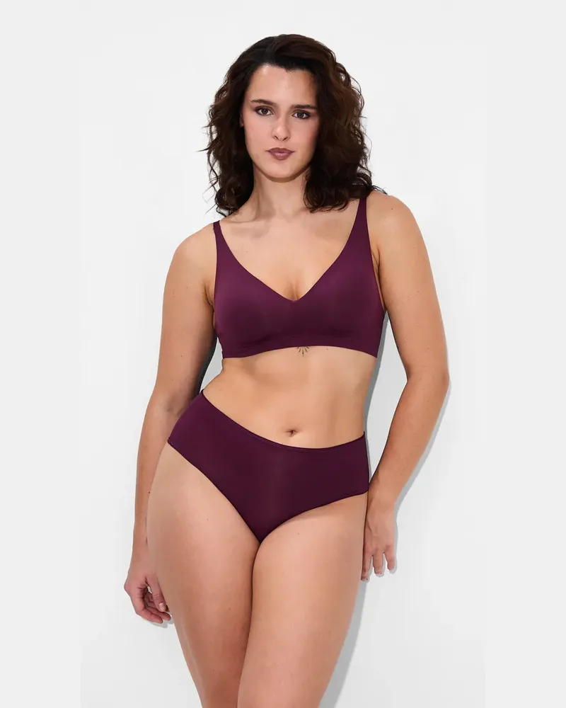 creamy fabrics Comfort Push-Up BH (#2) - Burgundy / M 