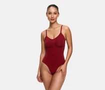 Bodysuit Sculpting Shapewear mit String - Wine Red / M