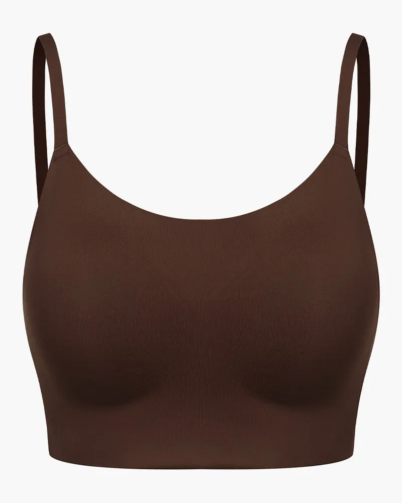 creamy fabrics Scoop Neck BH - Braun / XL 