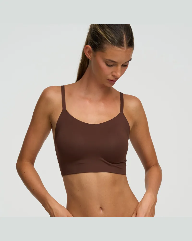 creamy fabrics Scoop Neck BH - Braun / XL 