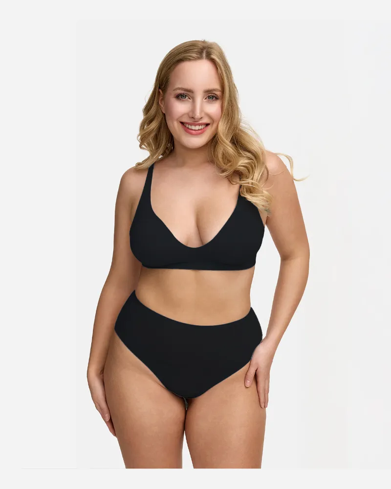 creamy fabrics High-Waist Slip | 3er Pack - Schwarz / L 