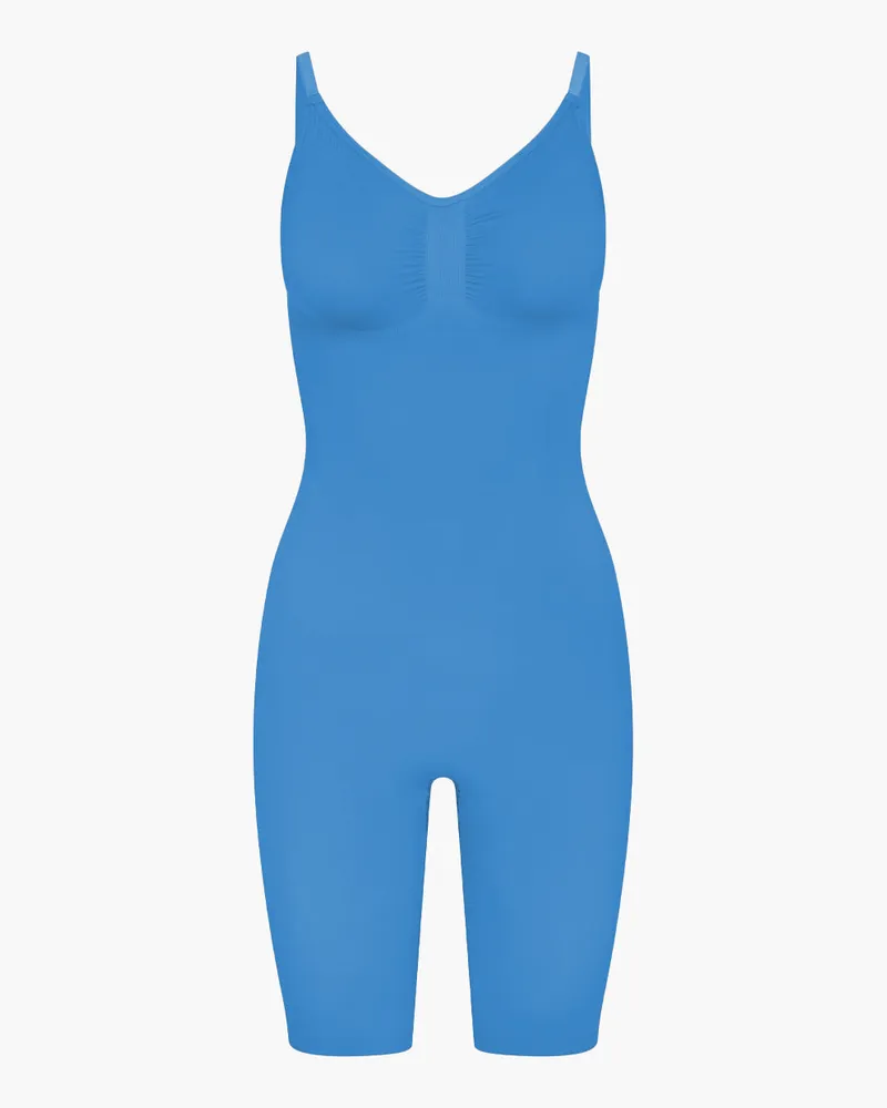 creamy fabrics Bodysuit Sculpting Shapewear mit Shorts (#2) - Silver Lake Blue / 2XL 