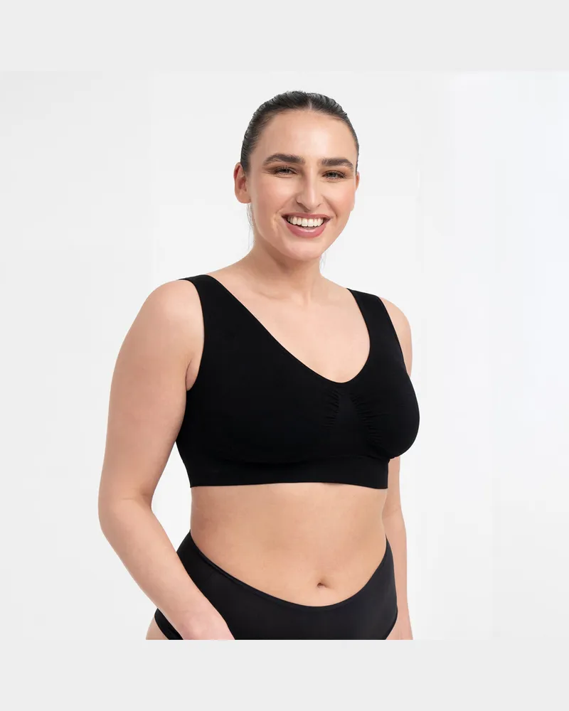 creamy fabrics Comfy Bra - Schwarz / 4XL 