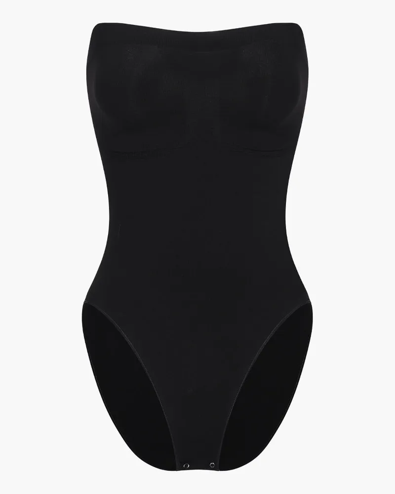 creamy fabrics Trägerloser Bodysuit Sculpting Shapewear mit Slip - Schwarz / XL 