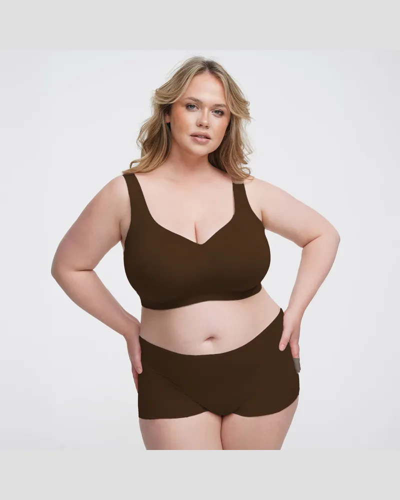 creamy fabrics Comfort Minimizer Back Support BH - Braun / XL 