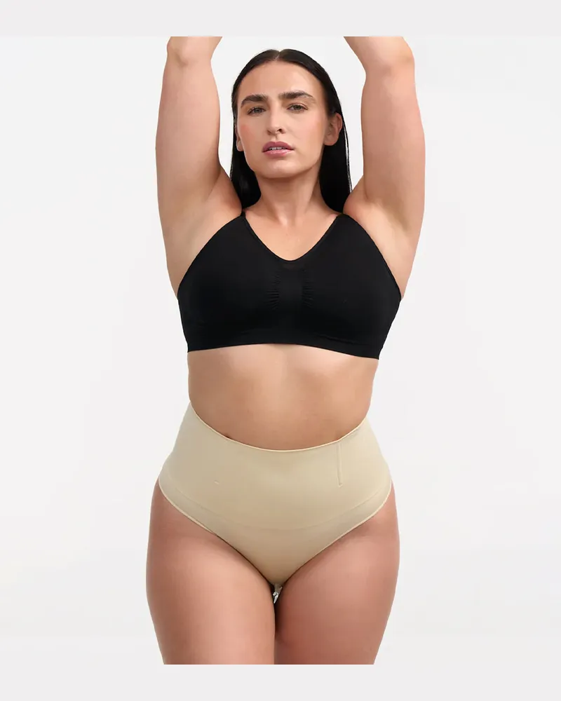 creamy fabrics Shaping-String mit hoher Taille - Beige / XS/S 