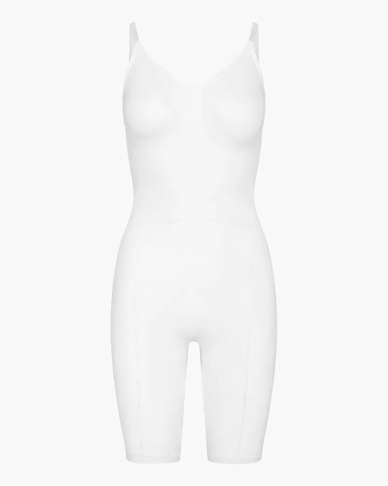 creamy fabrics Bodysuit Sculpting Shapewear mit Shorts - Medium Shape - Weiß / S 