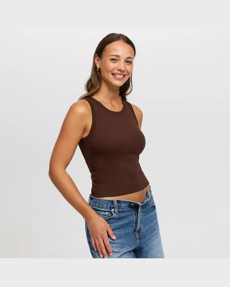 creamy fabrics Tank Bratop - Secret Sale - Ash Brown / 2XL 