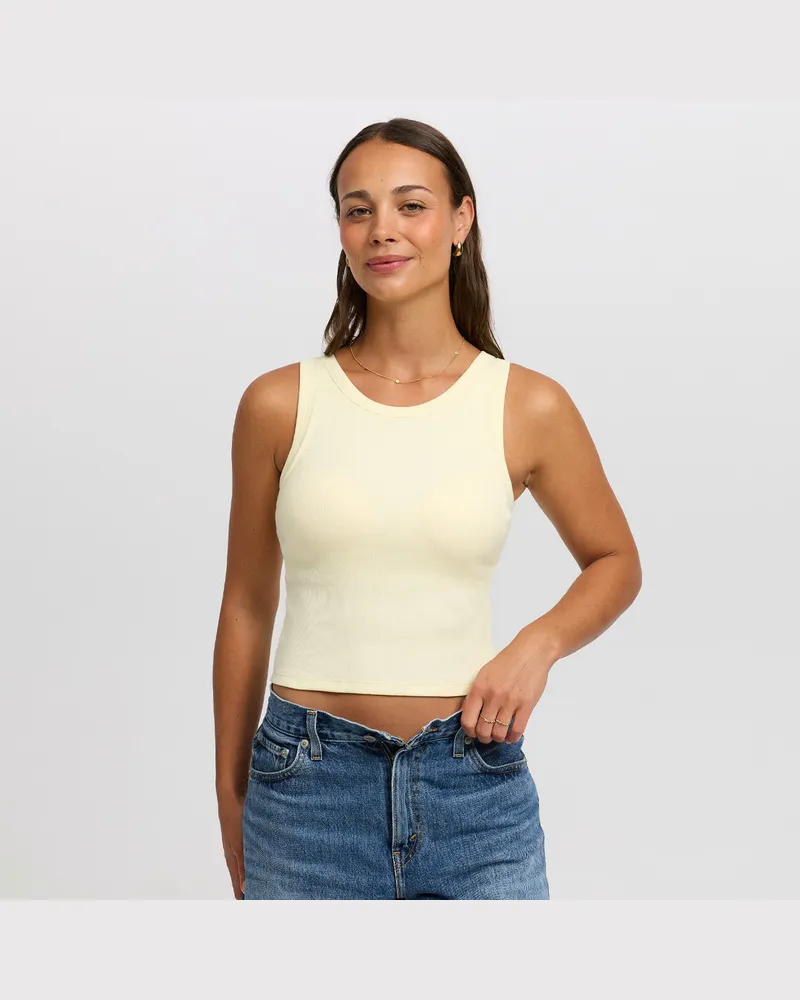 creamy fabrics Tank Bratop - Pear Sorbet / M 