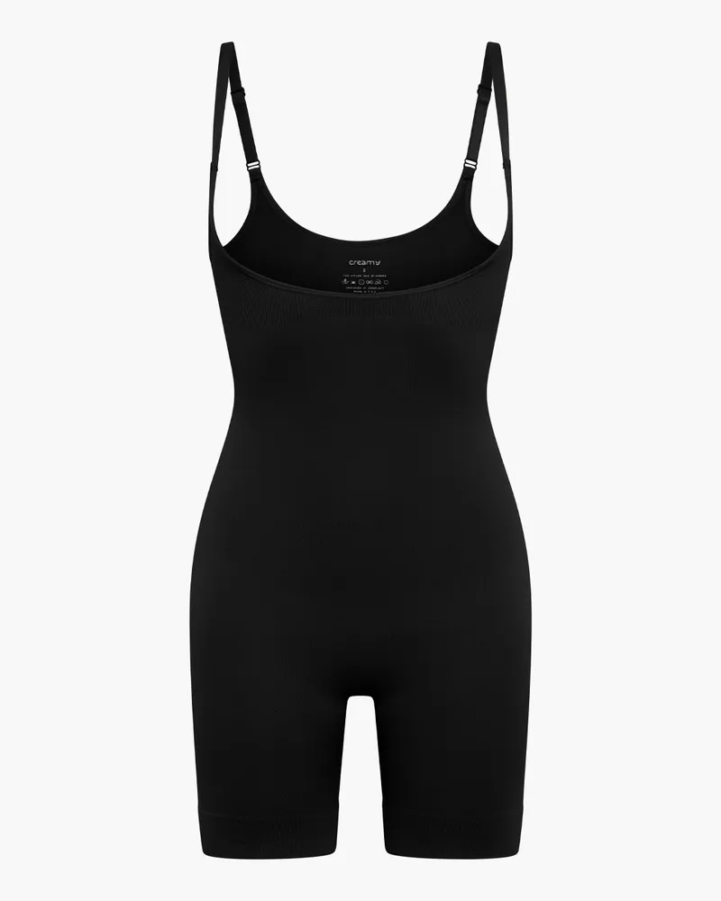 creamy fabrics Bodysuit Sculpting Shapewear mit offener Brust - Schwarz / S 