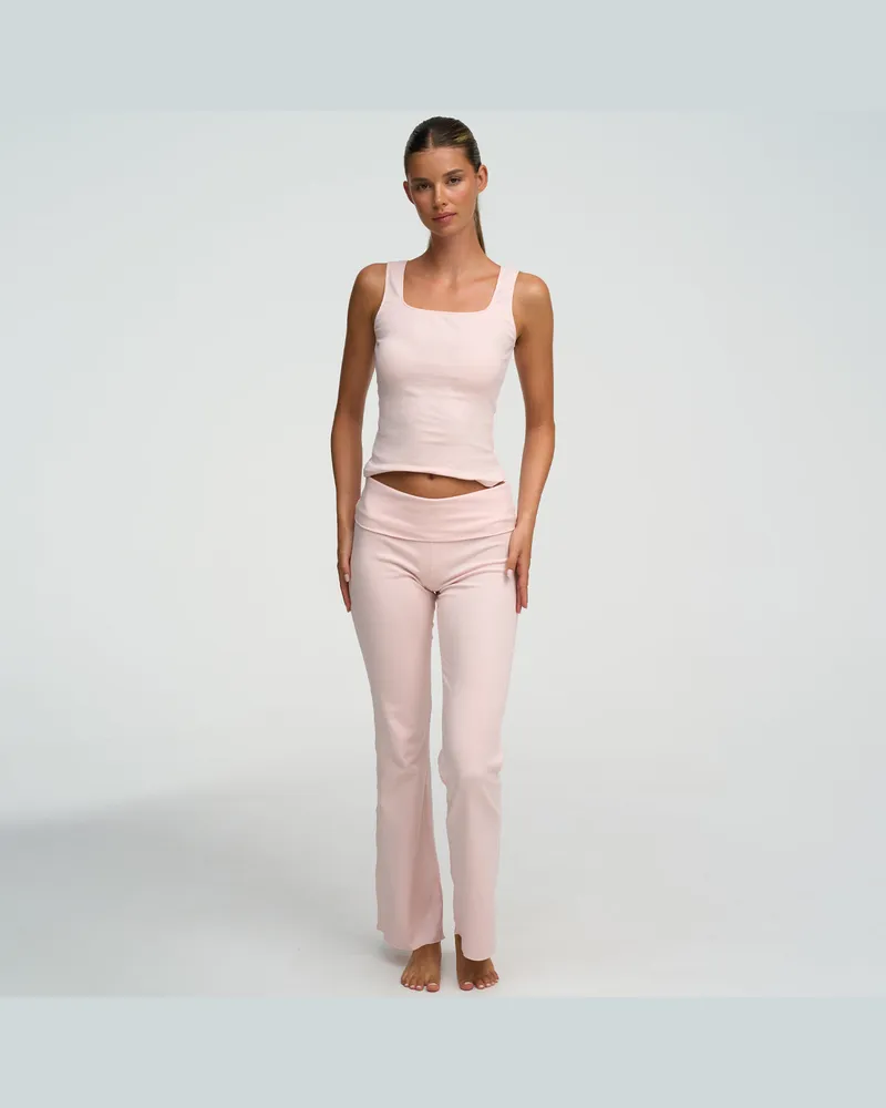 creamy fabrics Cotton Tanktop mit eckigem Ausschnitt - Crystal Pink / XL 