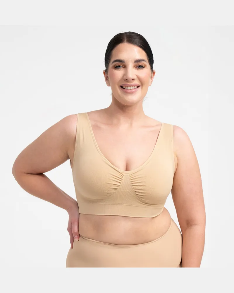 creamy fabrics Comfy Bra - Beige / M 