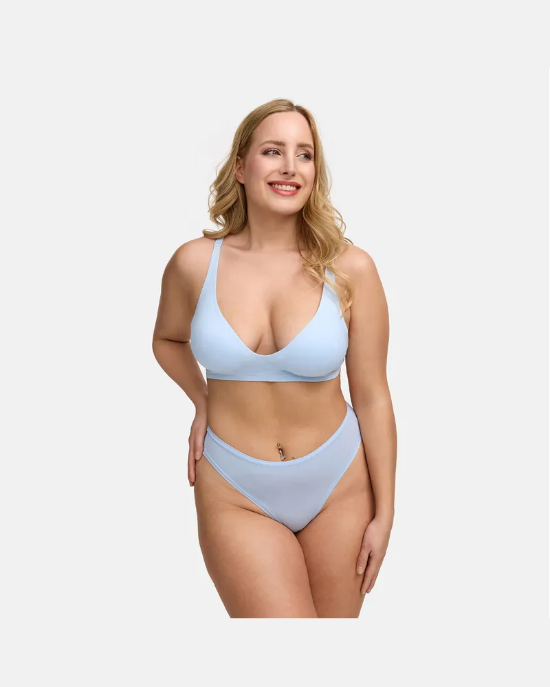 creamy fabrics Tanga | 3er Pack - Baby Blue / 2XL 