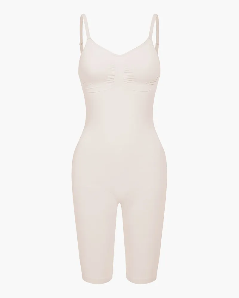 creamy fabrics Bodysuit Sculpting Shapewear mit Shorts (#2) - Coral / 5XL 