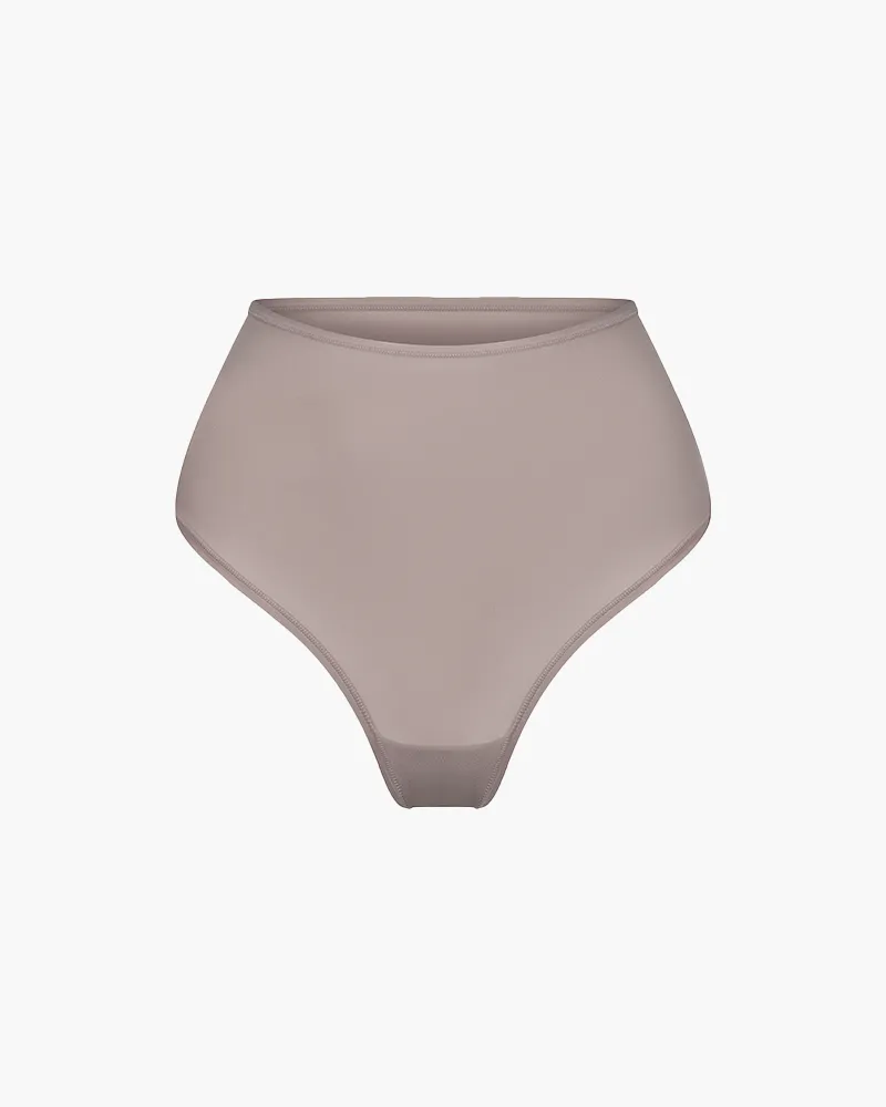 creamy fabrics High-Waist Tanga | 3er Pack - Dark Taupe / 3XL 