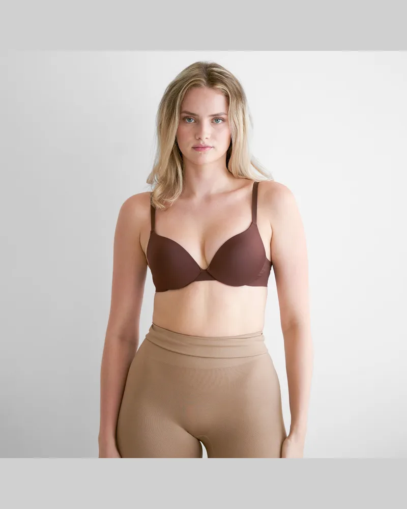 creamy fabrics Vorgeformter Push-up-Bügel-BH - Braun / 75B 