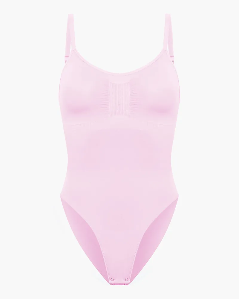 creamy fabrics Bodysuit Sculpting Shapewear mit Slip (#2) - Baby Pink / L 