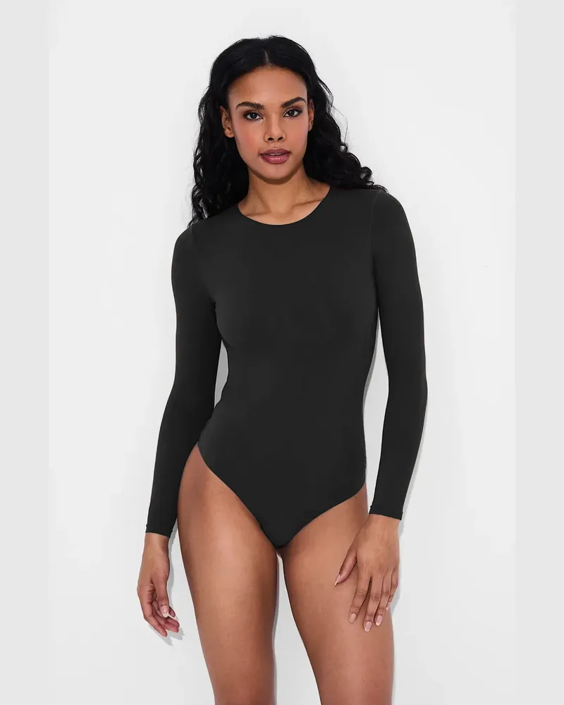 creamy fabrics Crew Neck Longsleeve Bodysuit - Secret Sale - Schwarz / 3XL 