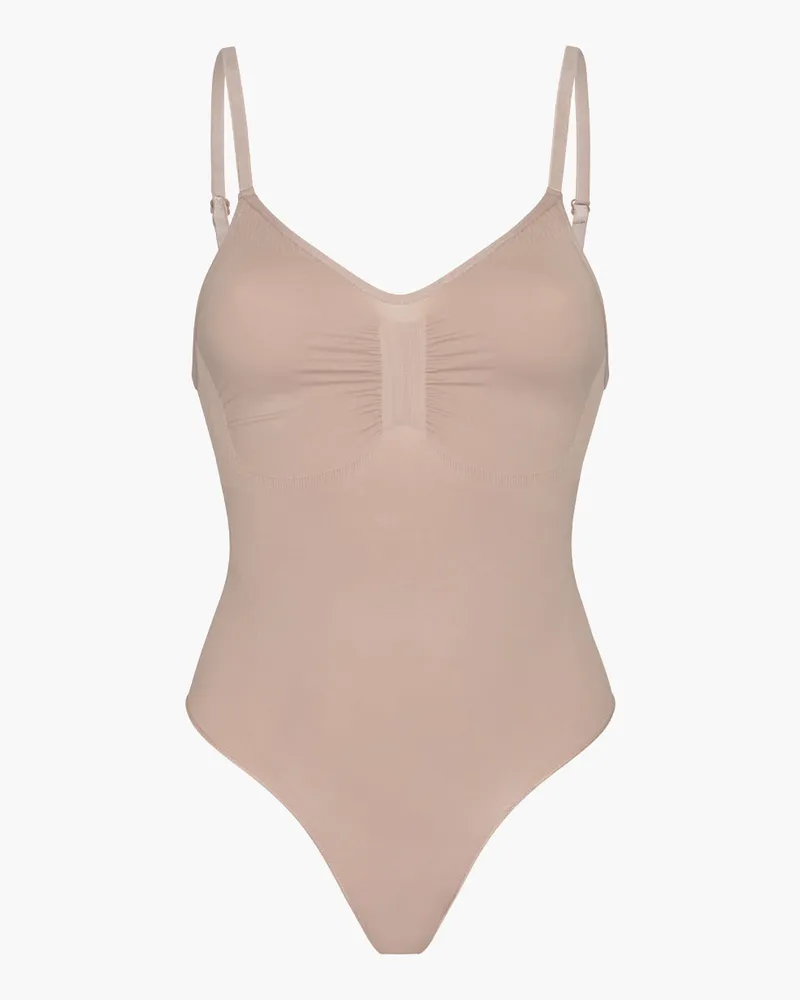 creamy fabrics Bodysuit Sculpting Shapewear mit Slip - Beige / 4XL 