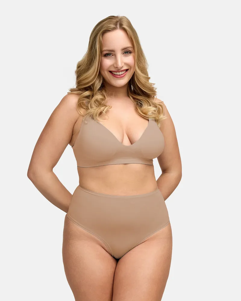 creamy fabrics High-Waist Tanga | 3er Pack - Desert / XL 