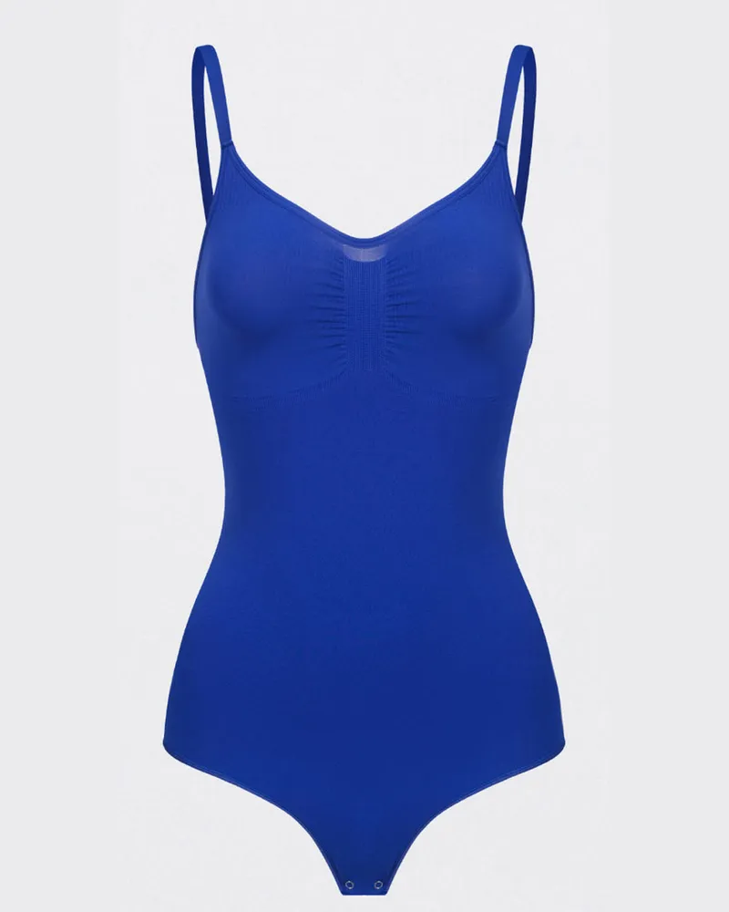 creamy fabrics Bodysuit Sculpting Shapewear mit String - Navy Blue / XS 