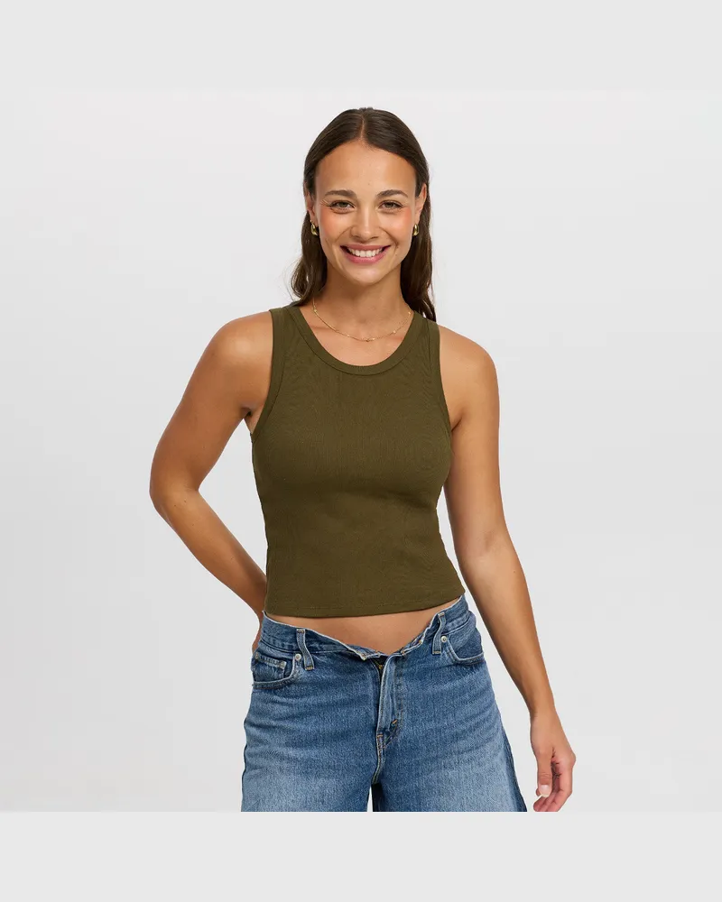 creamy fabrics Tank Bratop - Khaki / S 