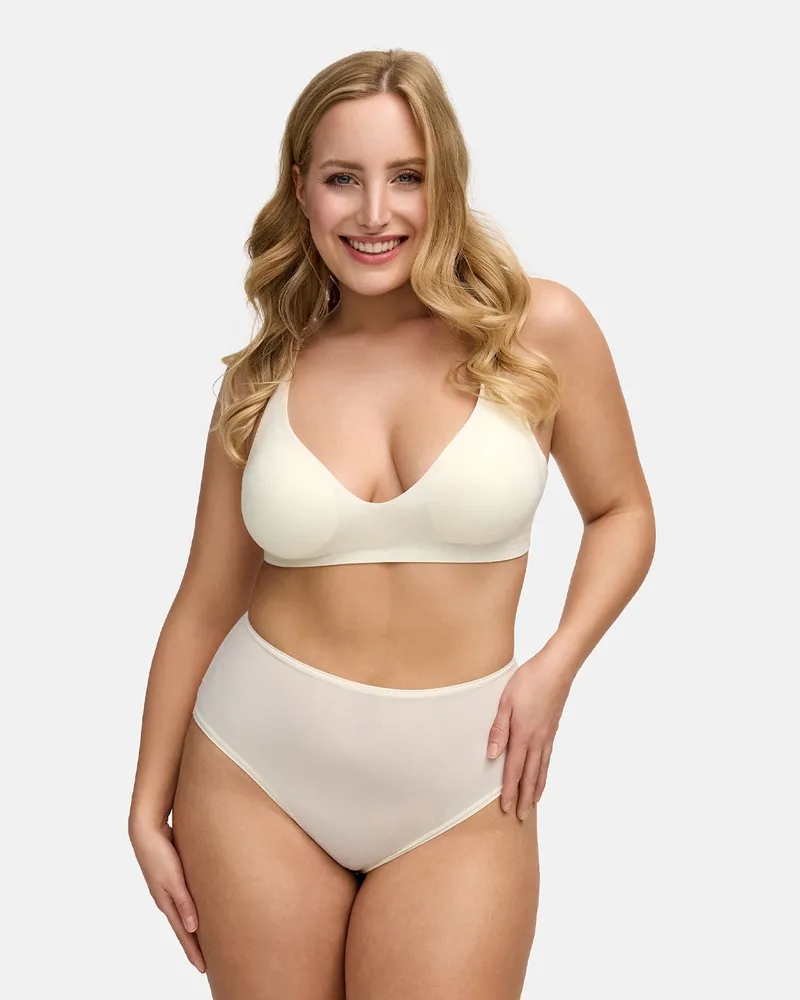 creamy fabrics High-Waist Slip | 3er Pack - Weiß / 3XL 
