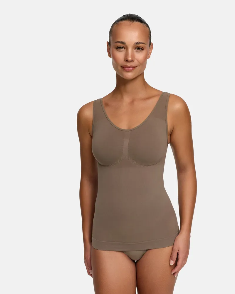 creamy fabrics Shaping Unterhemd - Taupe / M 