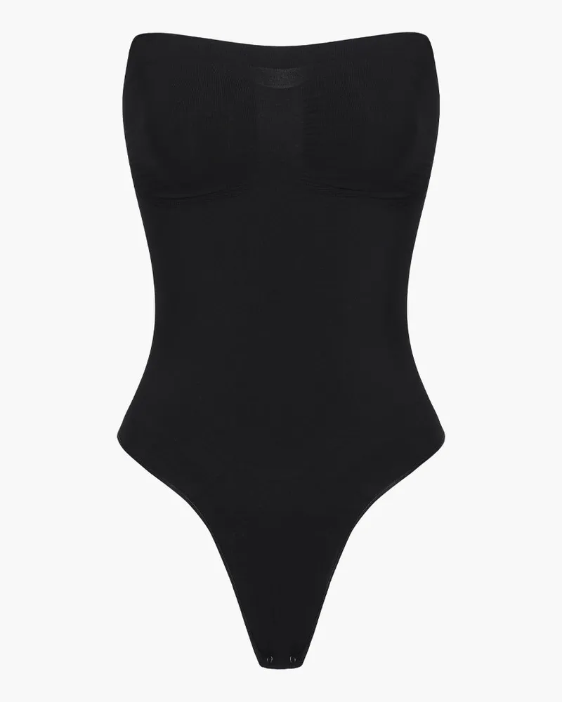 creamy fabrics Trägerloser Bodysuit Sculpting Shapewear mit String - Leopard / M 