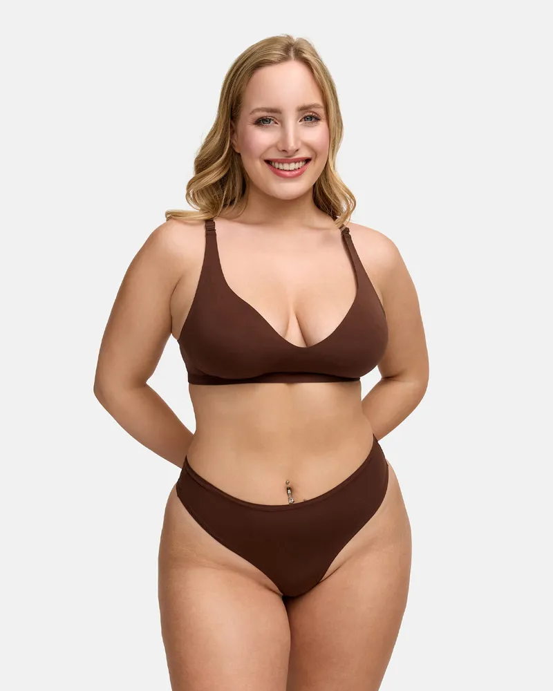 creamy fabrics Tanga | 3er Pack - Kakao / L 