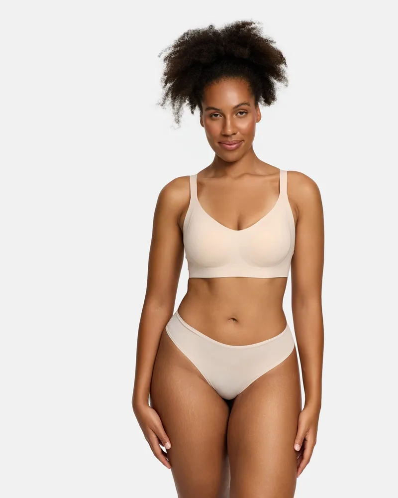 creamy fabrics Tanga | 3er Pack - Sand / 3XL 