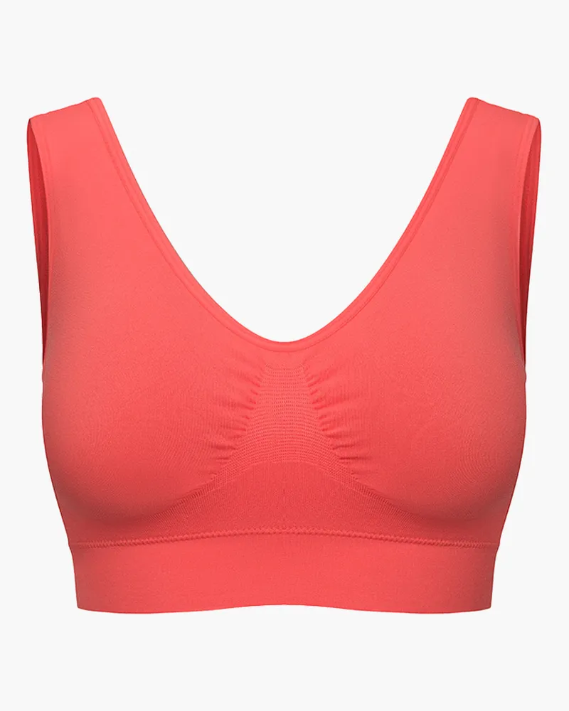 creamy fabrics Comfy Bra - Coral / XL 