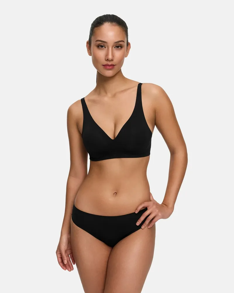 creamy fabrics Comfort Push up BH mit Spitze - Schwarz / 2XL 